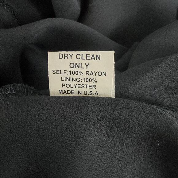 Lapis Black Floral Semi Sheer Chiffon Fitted Black Maxi Dress Med Petite Y2K 90s - Picture 8 of 9